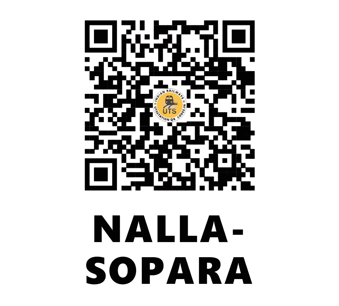 UTS QR Code for NALLA-SOPARA - NSP - WR (MAHARASHTRA)