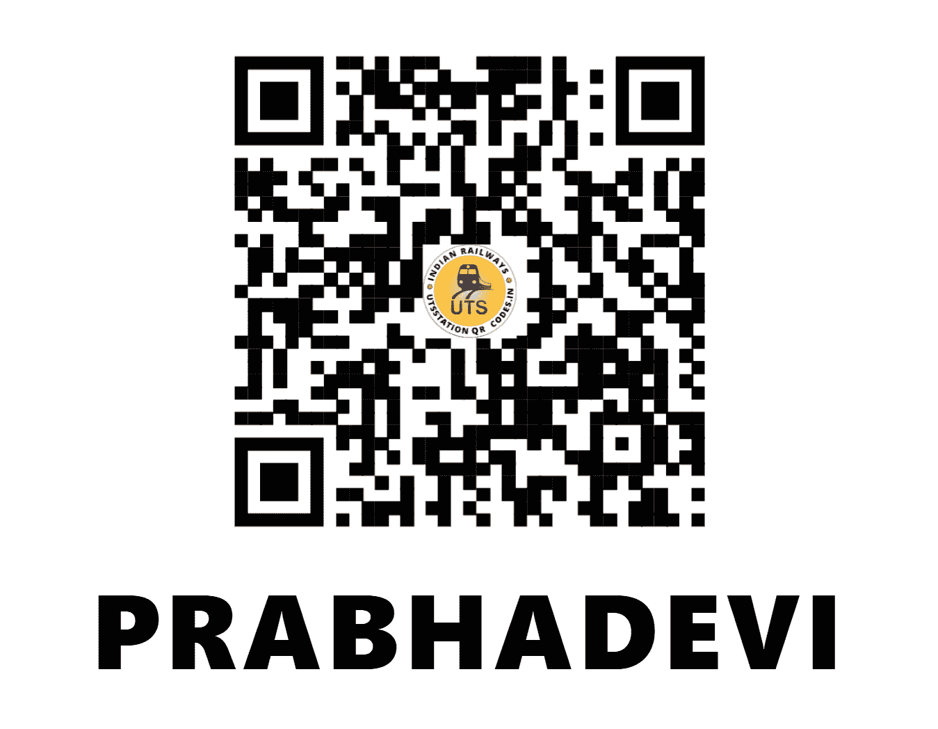 UTS QR Code for PRABHADEVI - PBHD - WR (MAHARASHTRA)
