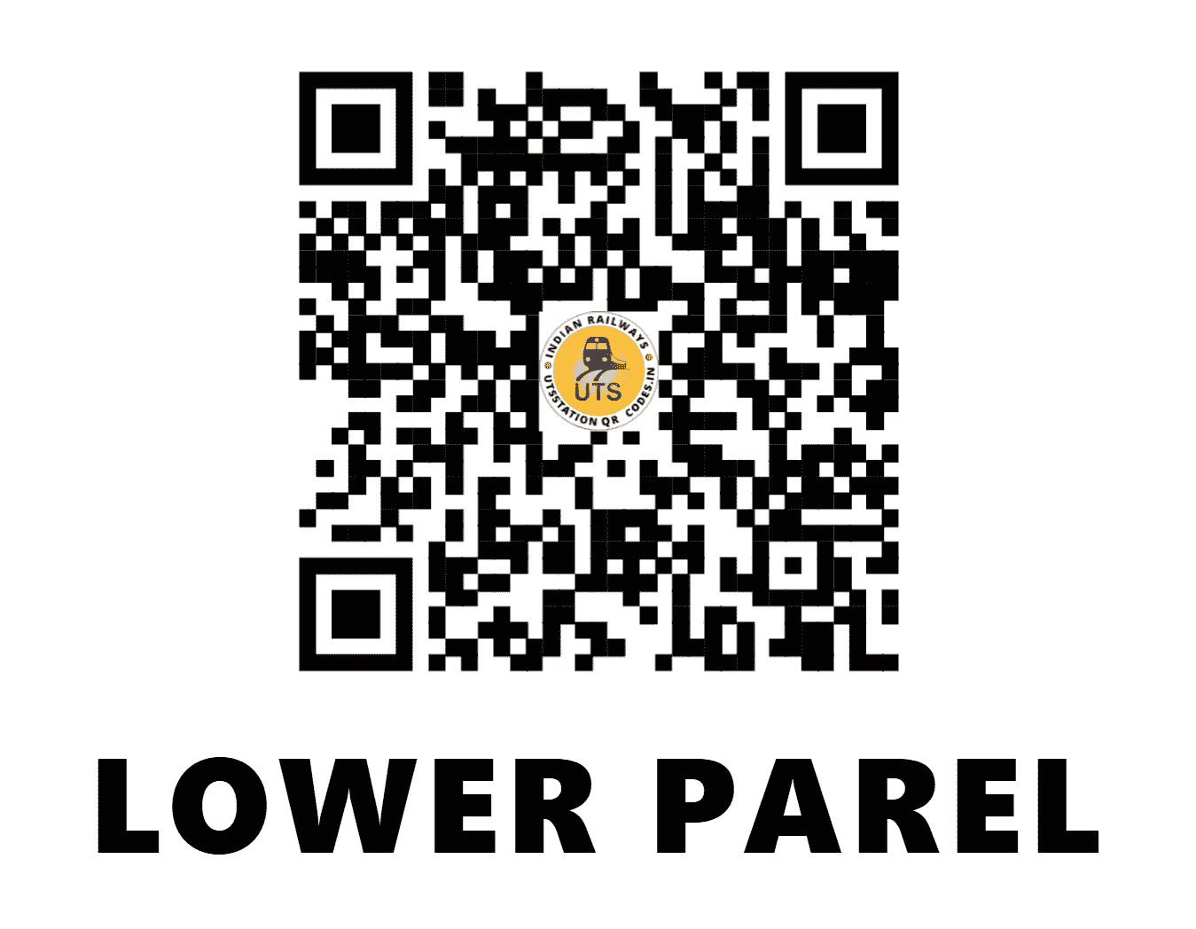 UTS QR Code for LOWER PAREL - PL - WR (MAHARASHTRA)