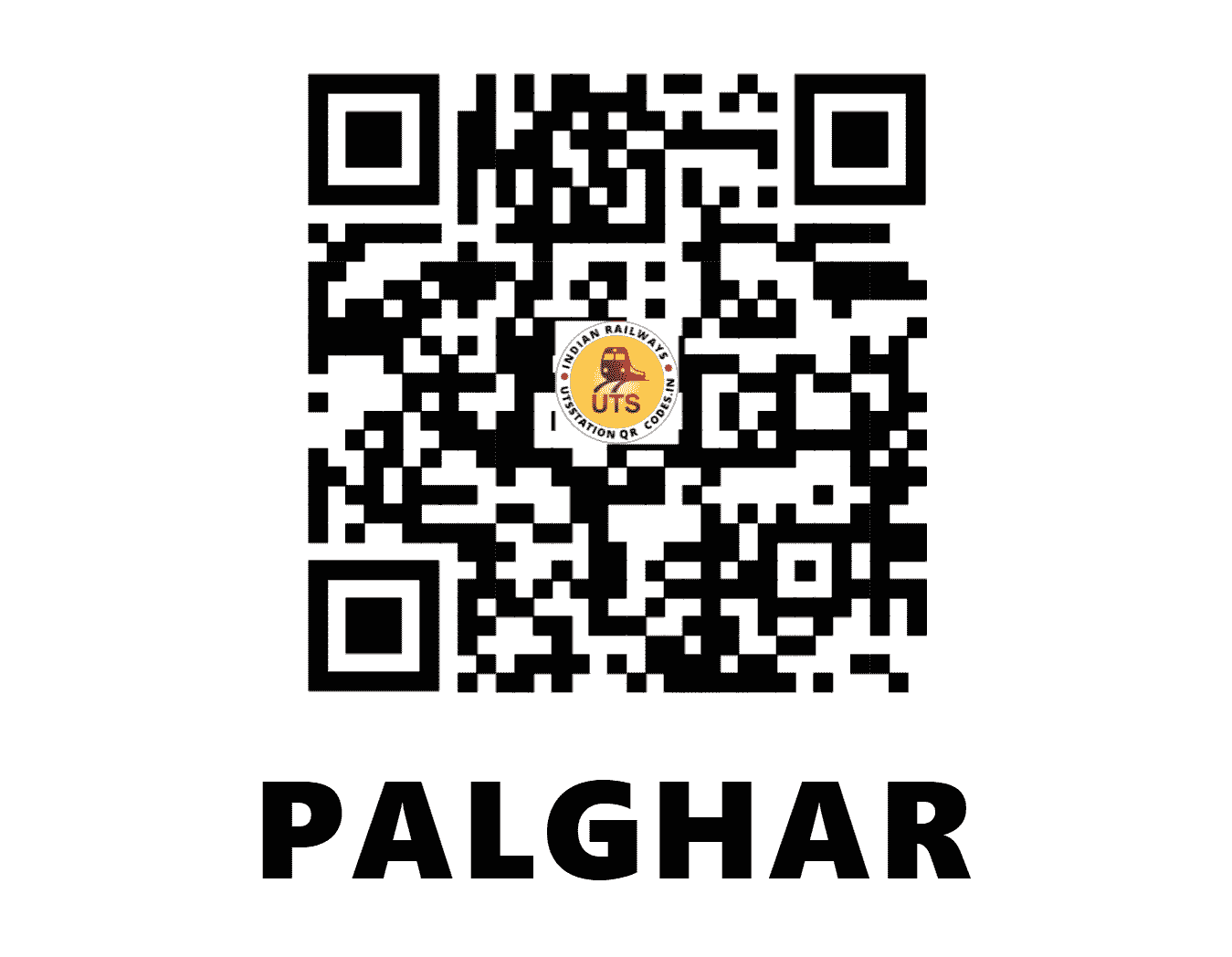UTS QR Code for PALGHAR - PLG - WR (MAHARASHTRA)