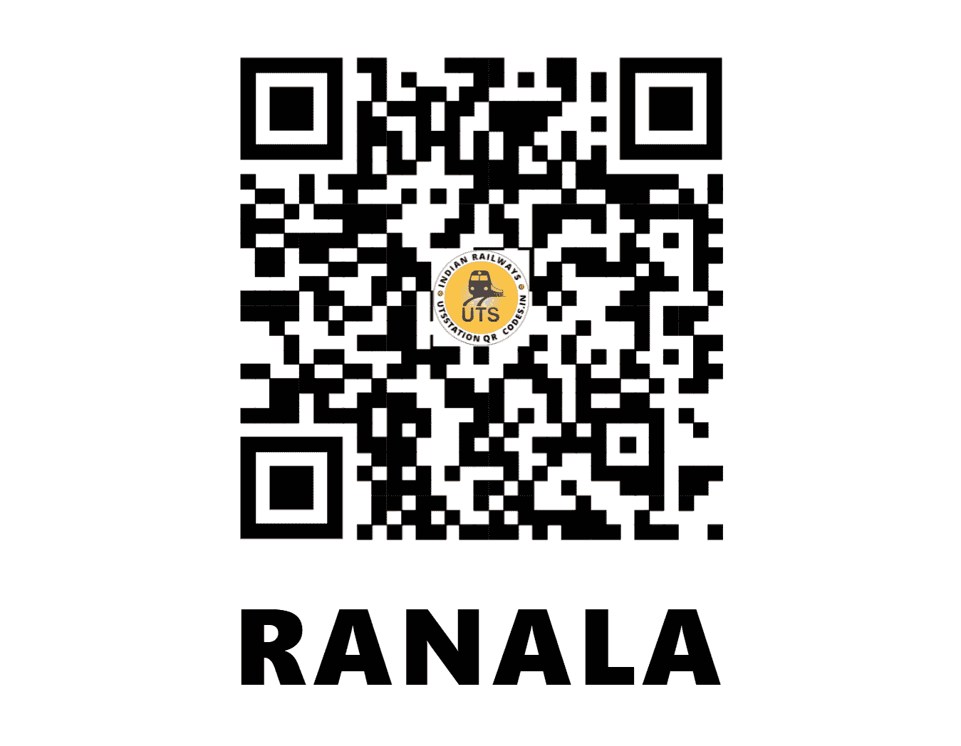 UTS QR Code for RANALA - RNL - WR (MAHARASHTRA)