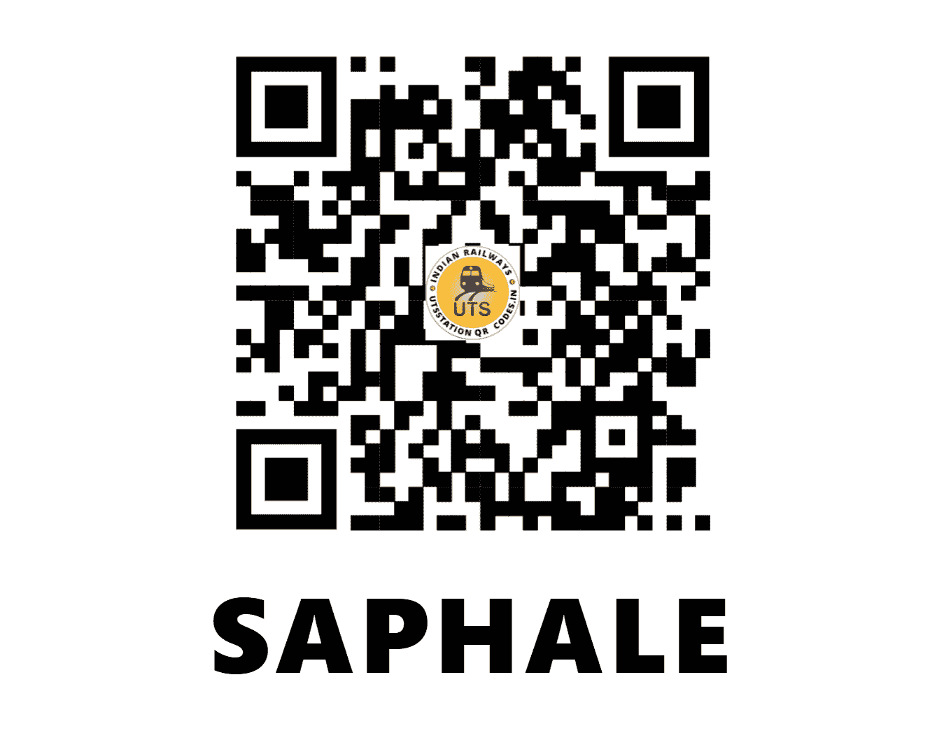 UTS QR Code for SAPHALE - SAH - WR (MAHARASHTRA)