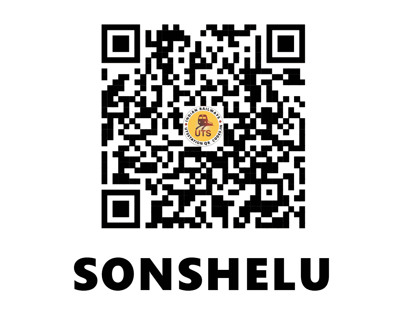 UTS QR Code for SONSHELU - SNSL - WR (MAHARASHTRA)