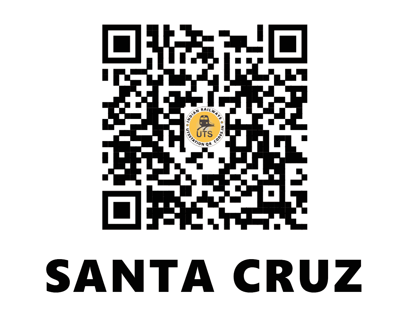 UTS QR Code for SANTA CRUZ - STC - WR (MAHARASHTRA)