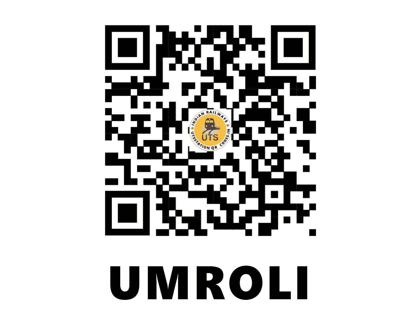 UTS QR Code for UMROLI - UOI - WR (MAHARASHTRA)