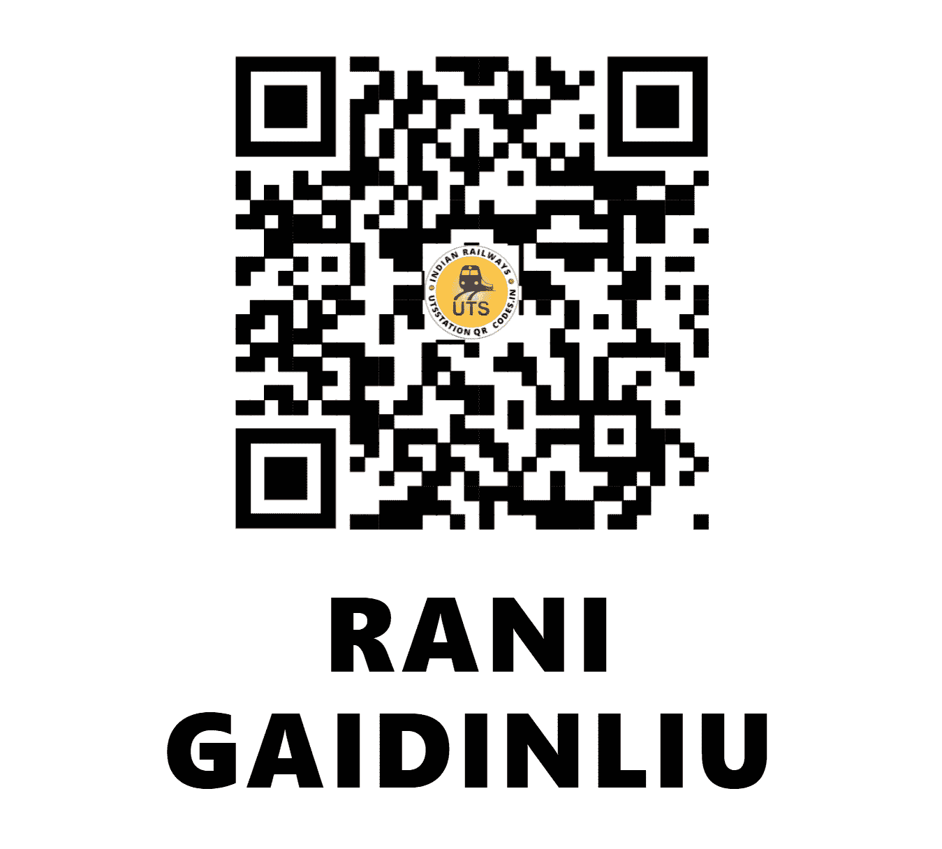UTS QR Code for RANI GAIDINLIU - RGBP - NF (MANIPUR)