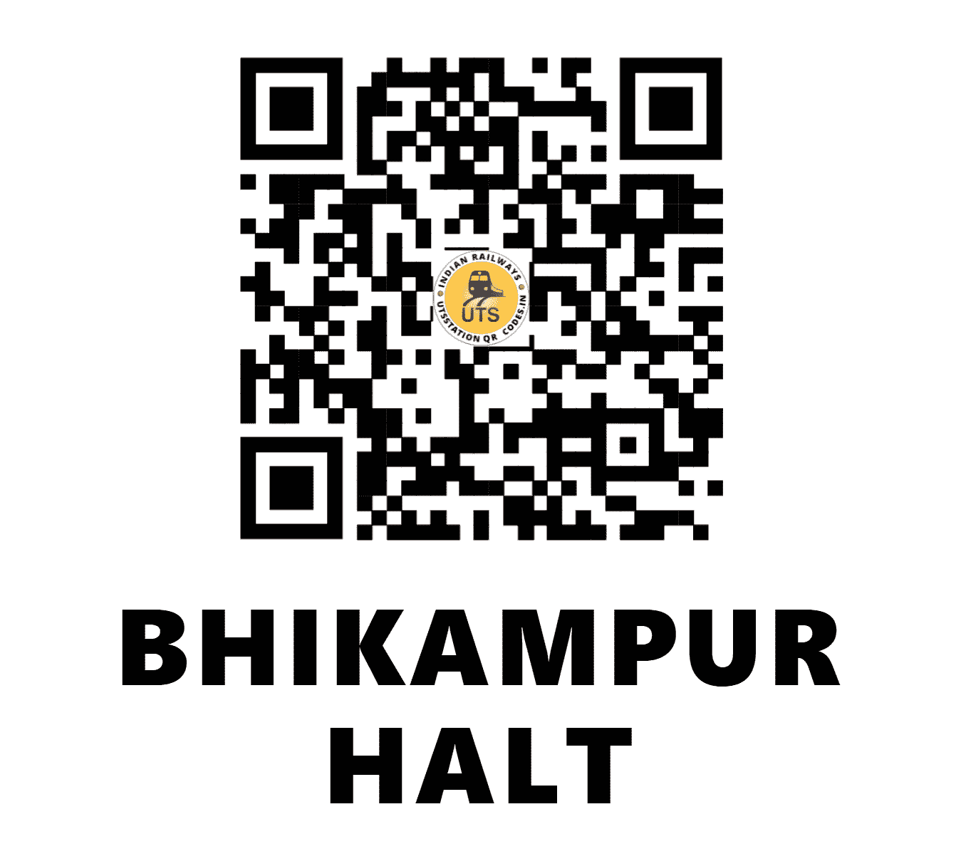 UTS QR Code for BHIKAMPUR HALT - BKHP - NE ()