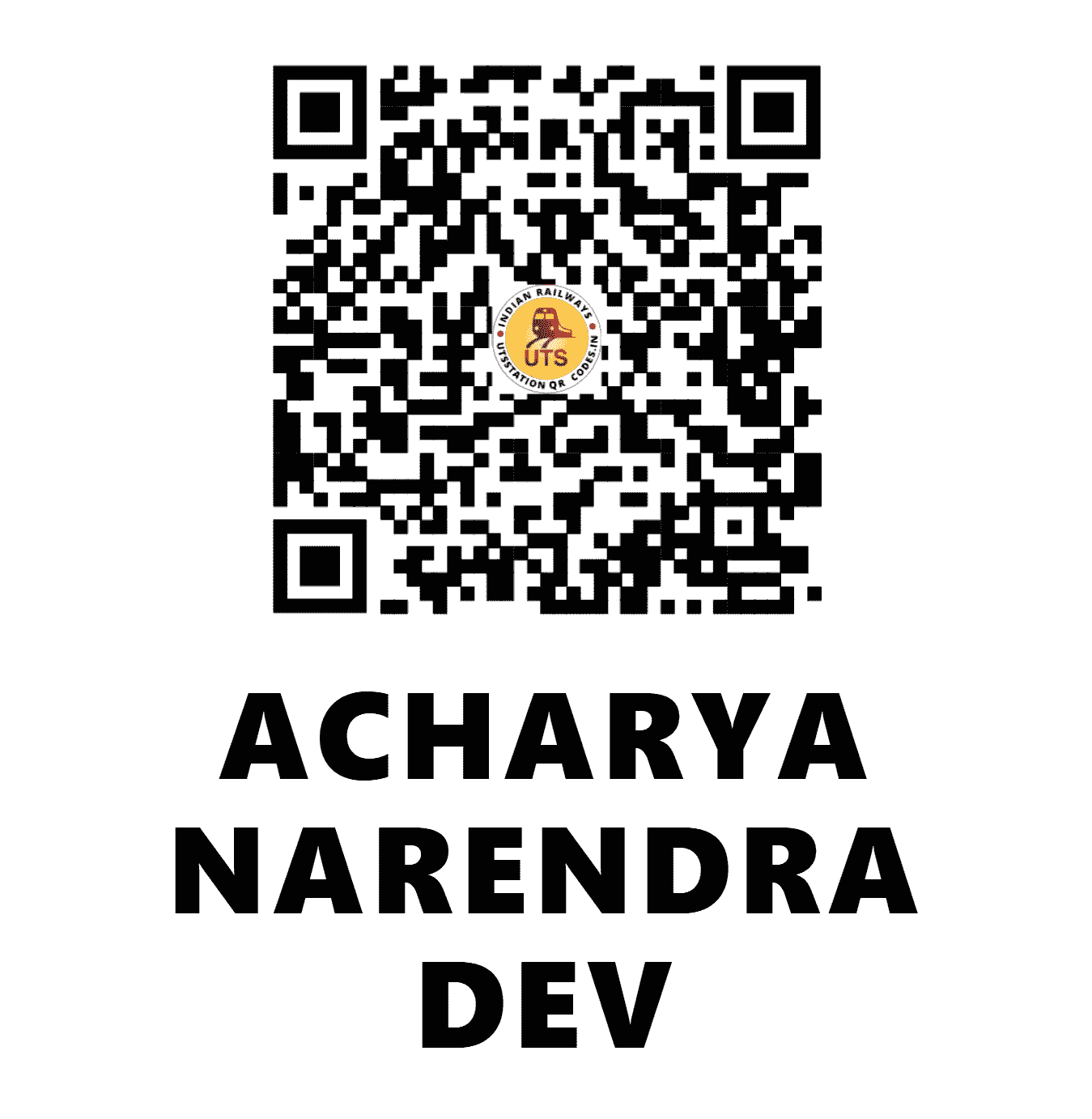 UTS QR Code for ACHARYA NARENDRA DEV - ACND - NR ()
