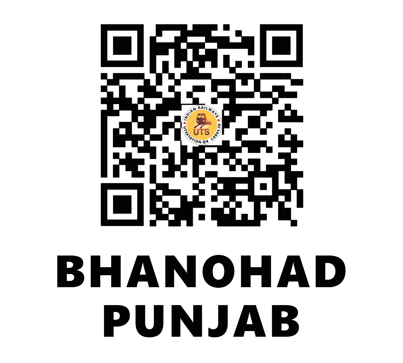 UTS QR Code for BHANOHAD PUNJAB - BQH - NR ()