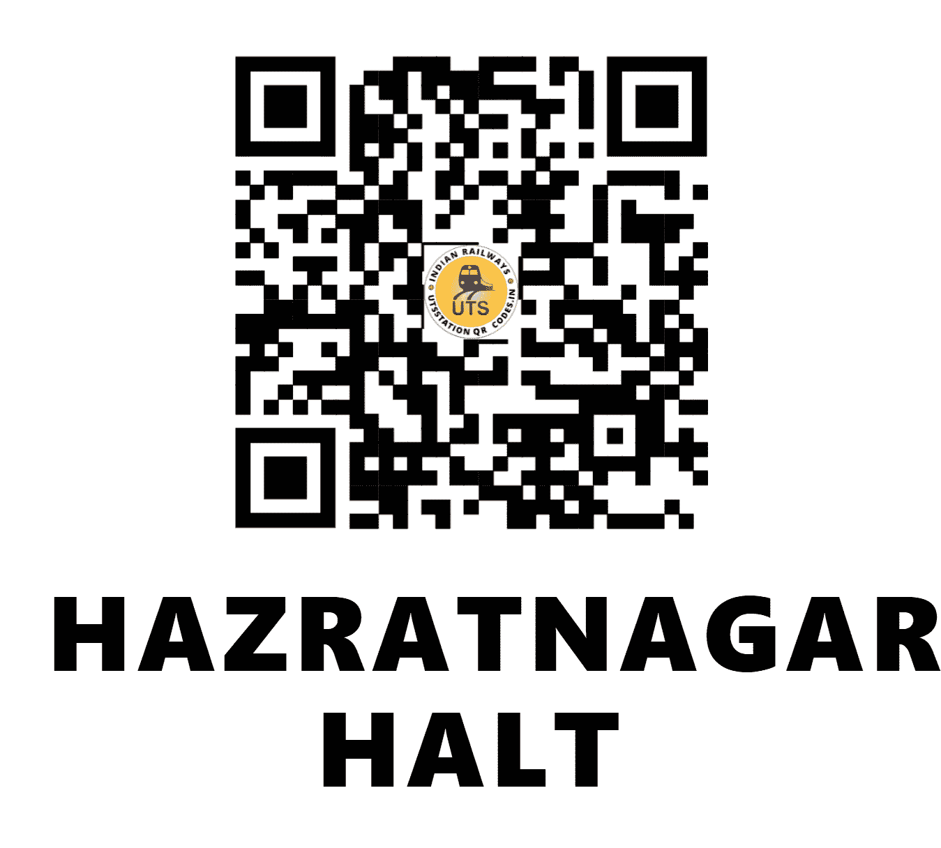 UTS QR Code for HAZRATNAGAR HALT - HZN - NR ()