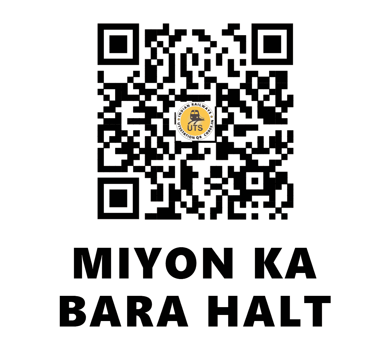 UTS QR Code for MIYON KA BARA HALT - MNKB - NW ()