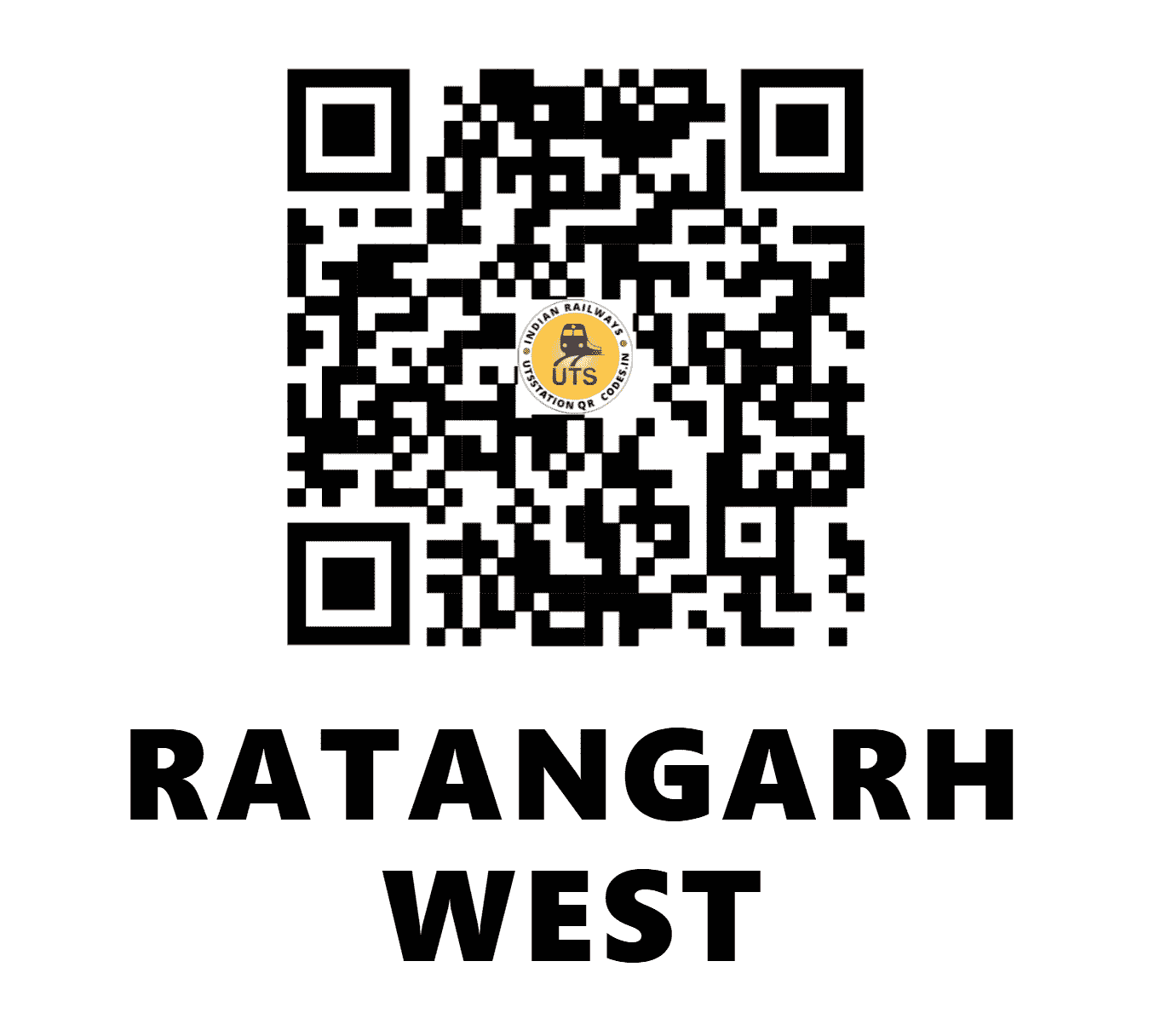 UTS QR Code for RATANGARH WEST - RXW - NW ()