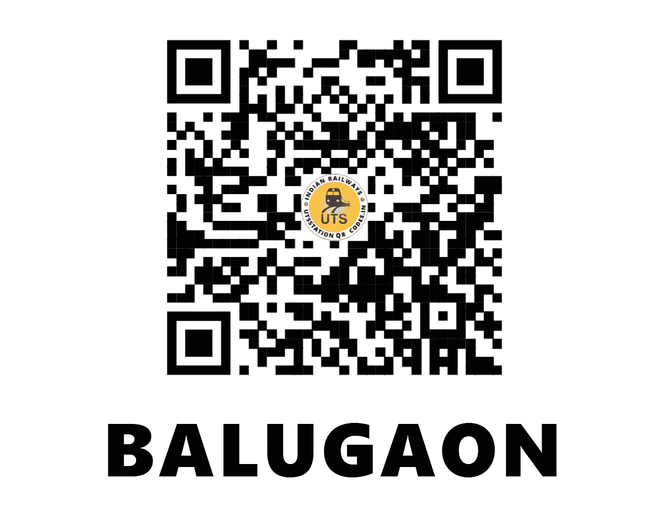 UTS QR Code for BALUGAON - BALU - EO (ODISHA)