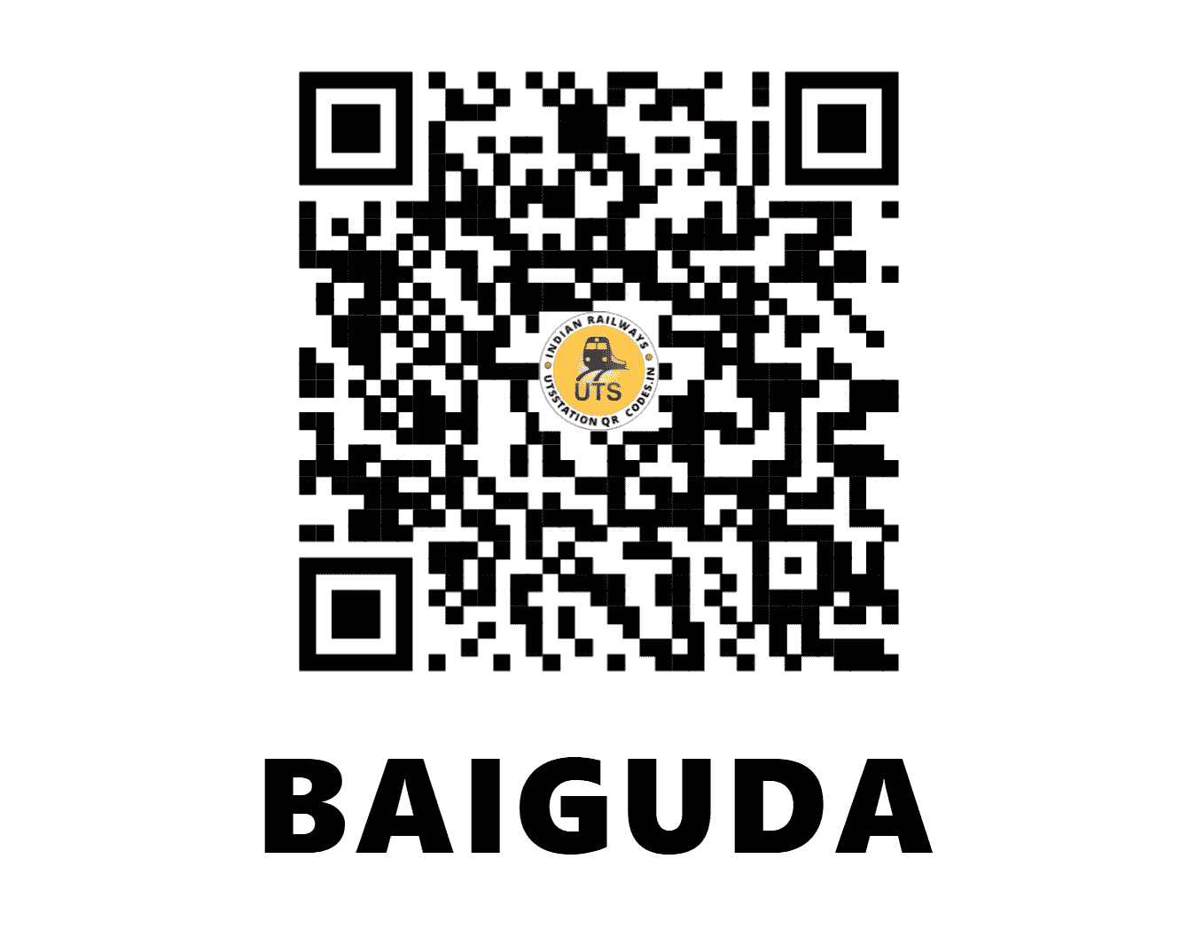 UTS QR Code for BAIGUDA - BGUA - EO (ODISHA)