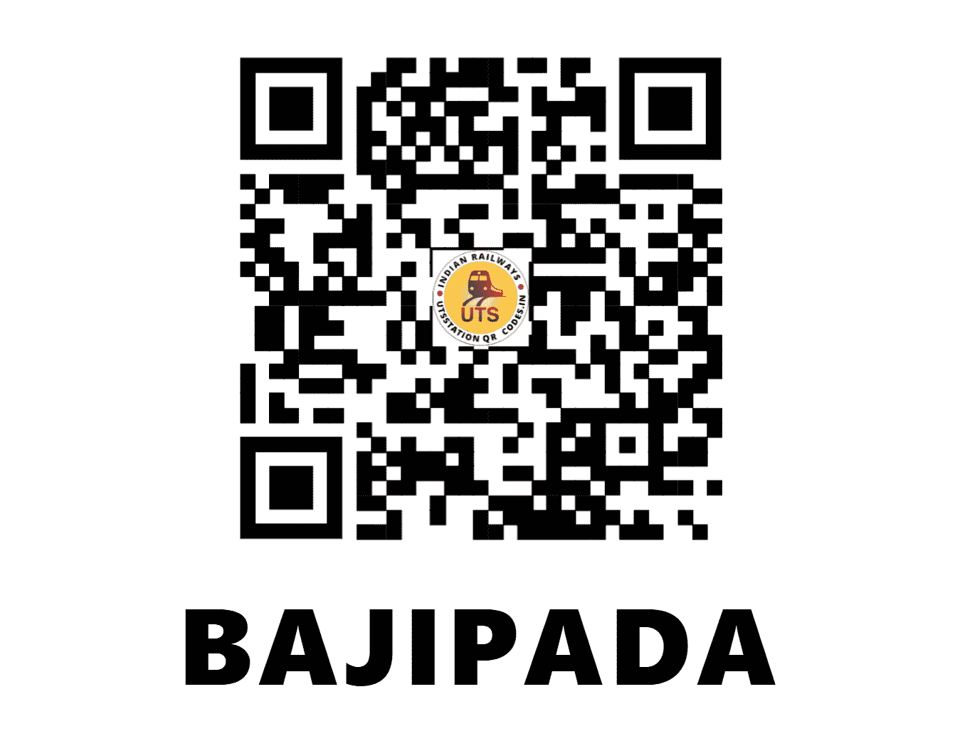 UTS QR Code for BAJIPADA - BJPD - EO (ODISHA)