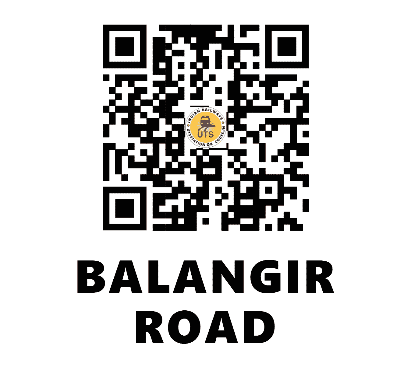 UTS QR Code for BALANGIR ROAD - BNRD - EO (ODISHA)
