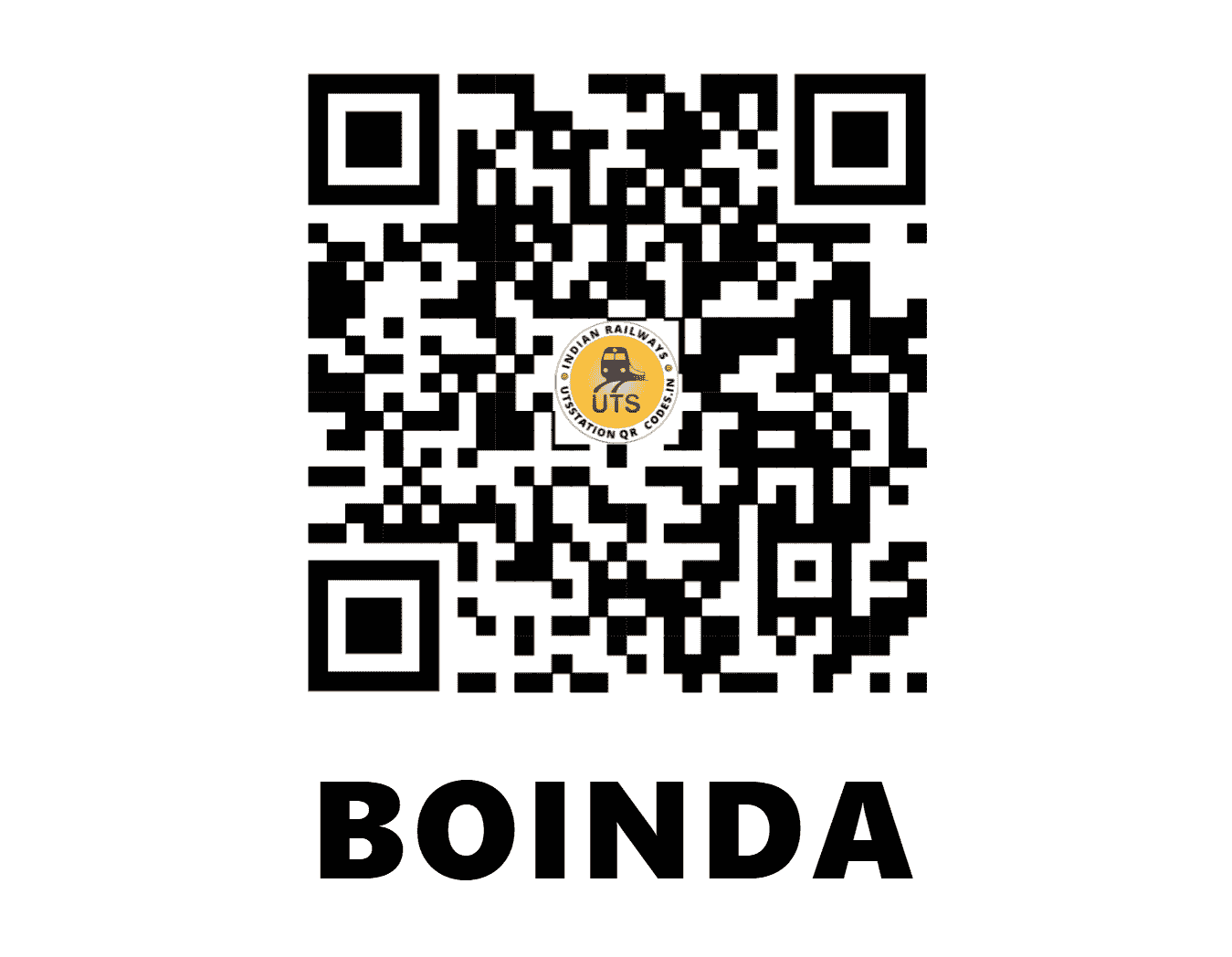UTS QR Code for BOINDA - BONA - EO (ODISHA)