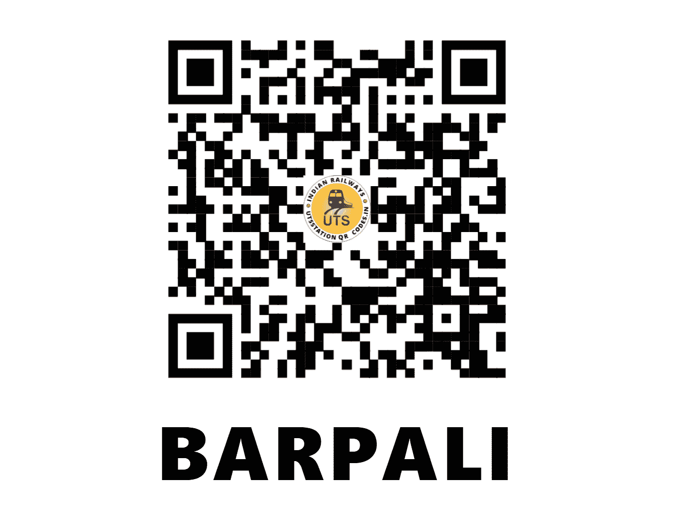 UTS QR Code for BARPALI - BRPL - EO (ODISHA)