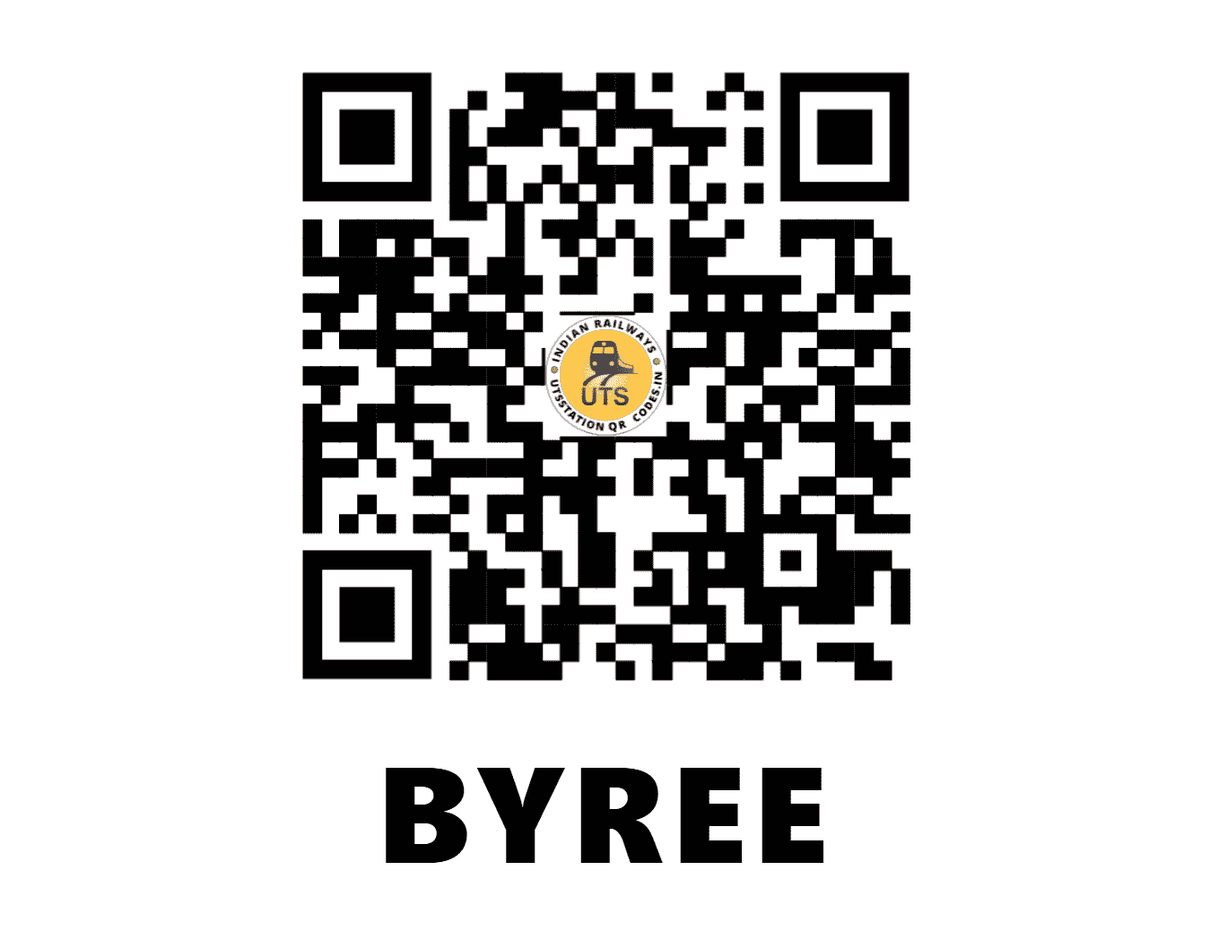 UTS QR Code for BYREE - BYY - EO (ODISHA)
