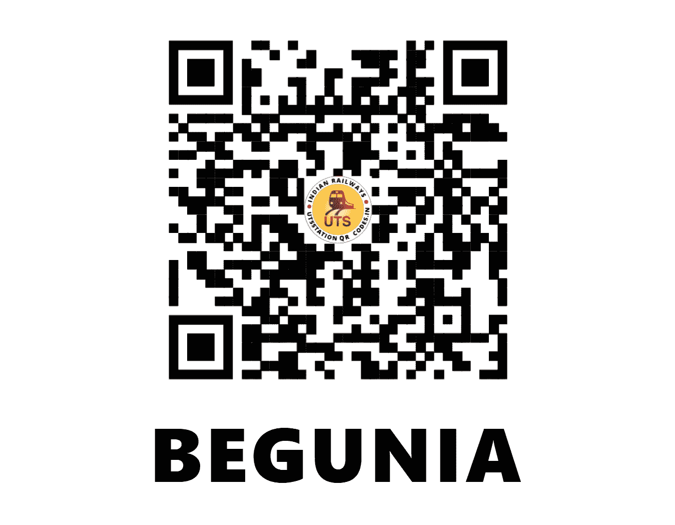 UTS QR Code for BEGUNIA - BYZA - EO (ODISHA)