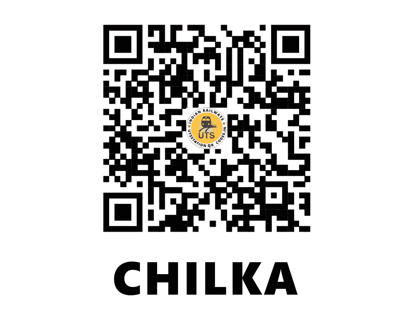 UTS QR Code for CHILKA - CLKA - EO (ODISHA)