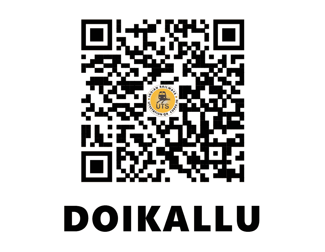 UTS QR Code for DOIKALLU - DKLU - EO (ODISHA)