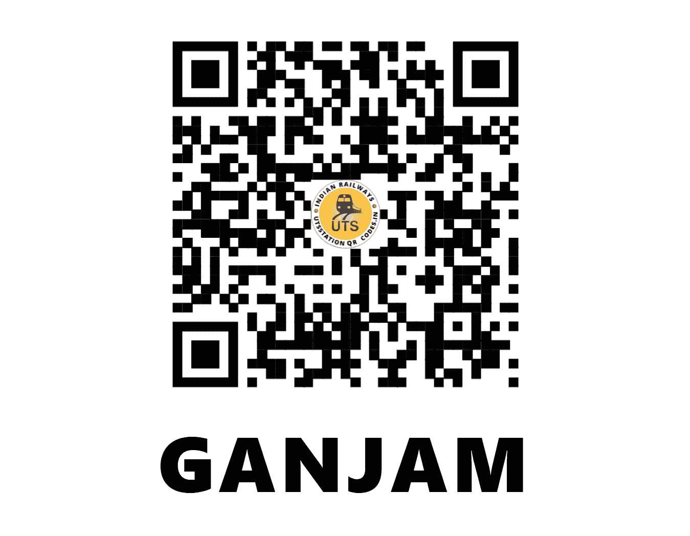 UTS QR Code for GANJAM - GAM - EO (ODISHA)