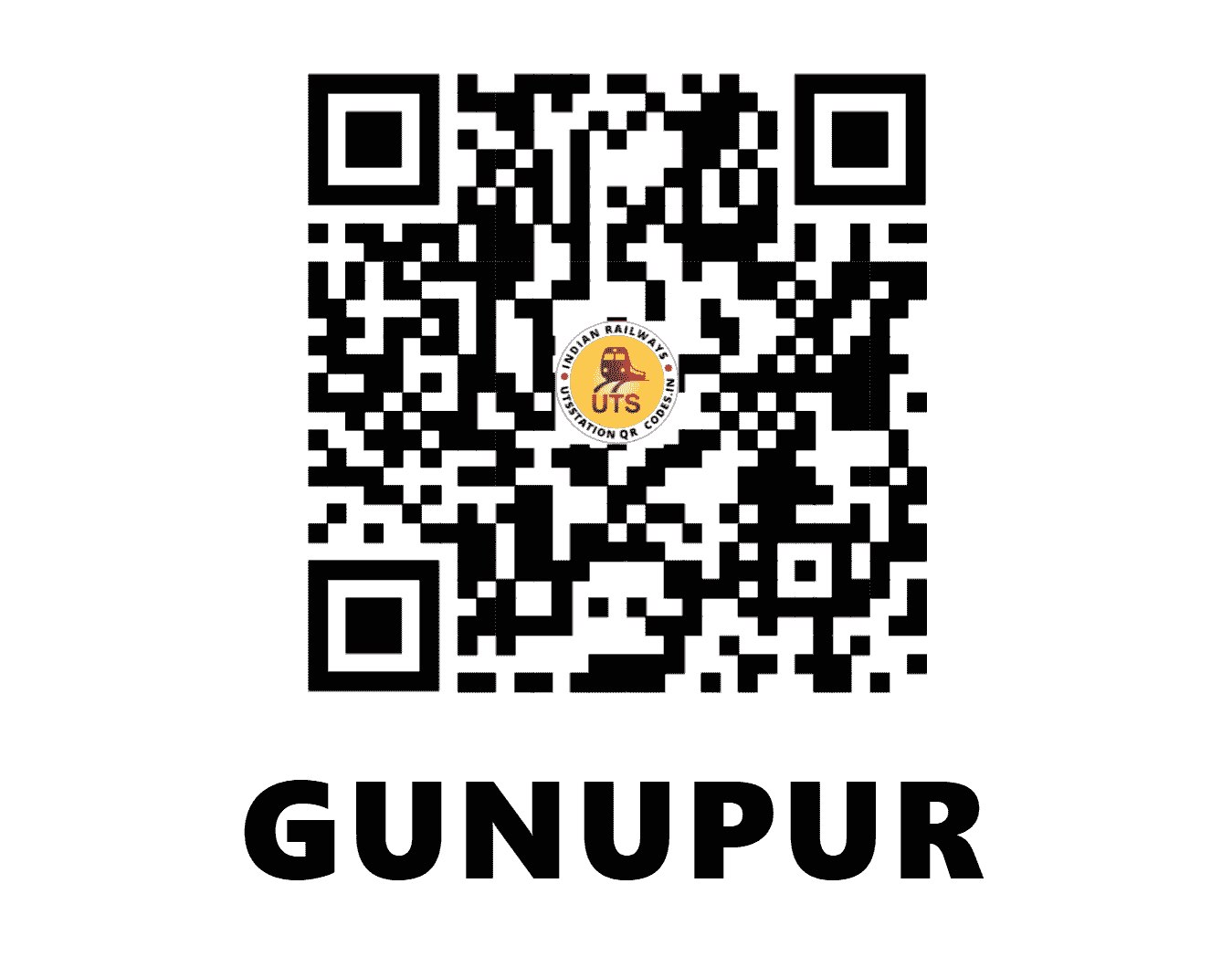 UTS QR Code for GUNUPUR - GNPR - EO (ODISHA)