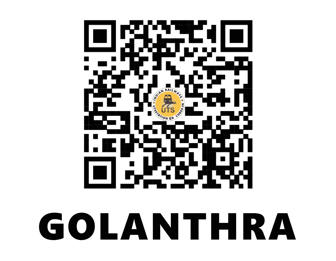 UTS QR Code for GOLANTHRA - GTA - EO (ODISHA)