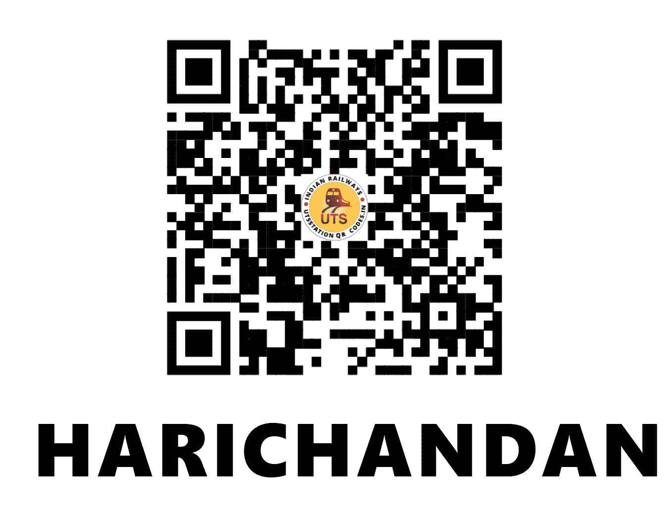 UTS QR Code for HARICHANDANPUR - HCNR - EO (ODISHA)