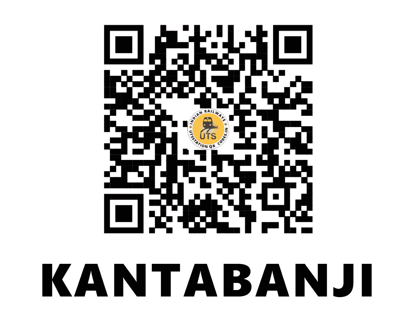 UTS QR Code for KANTABANJI - KBJ - EO (ODISHA)