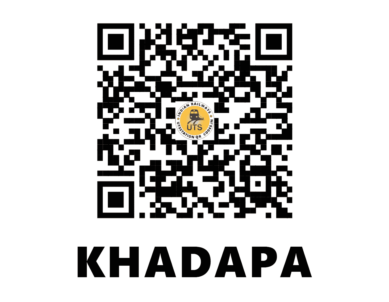 UTS QR Code for KHADAPA - KDPA - EO (ODISHA)