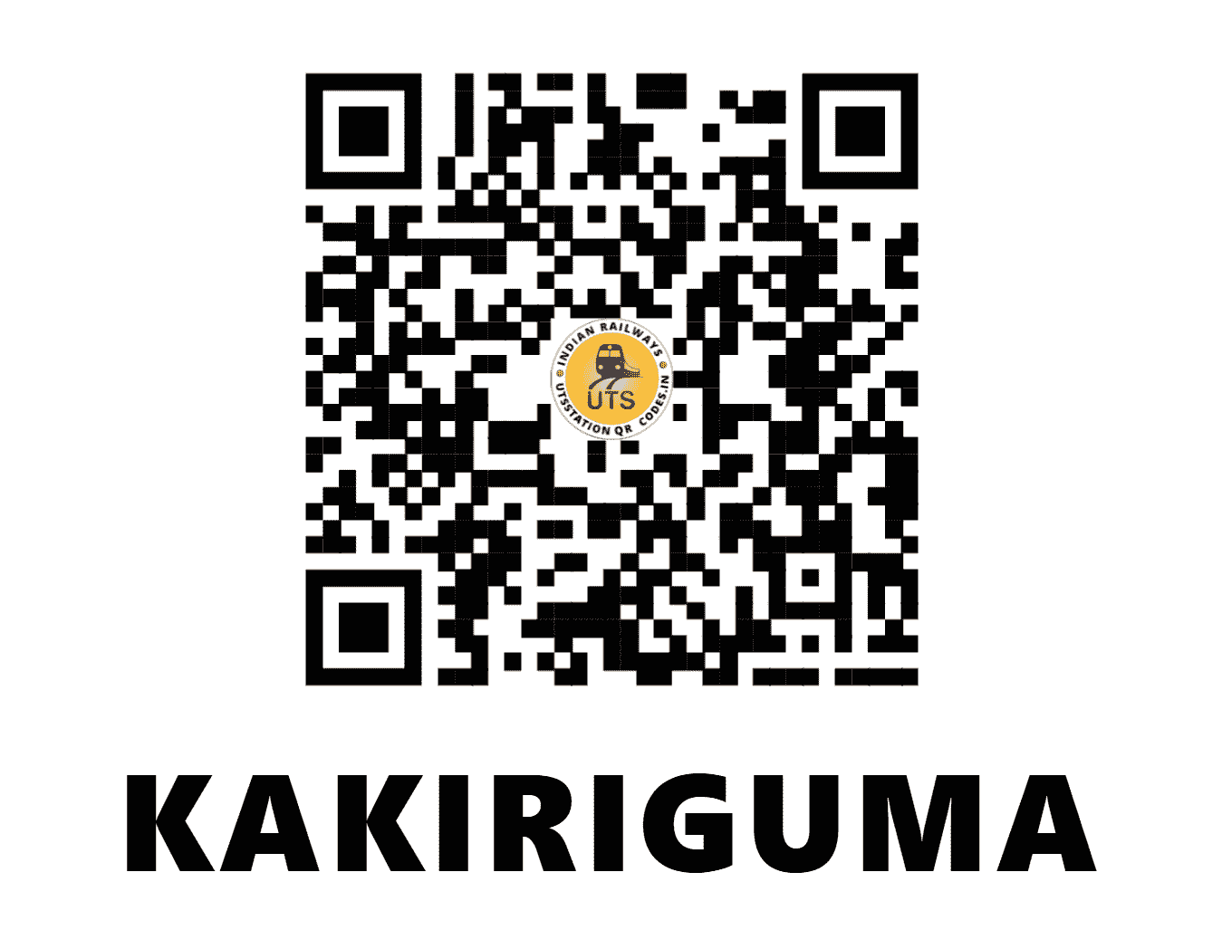 UTS QR Code for KAKIRIGUMA - KKGM - EO (ODISHA)
