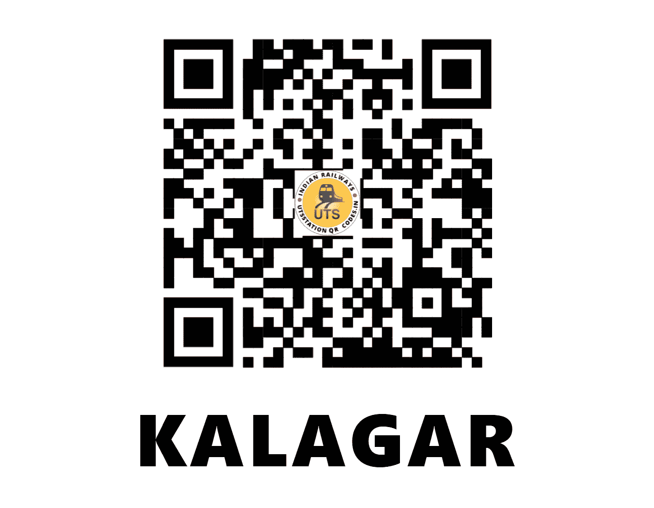 UTS QR Code for KALAGAR - KLGA - EO (ODISHA)