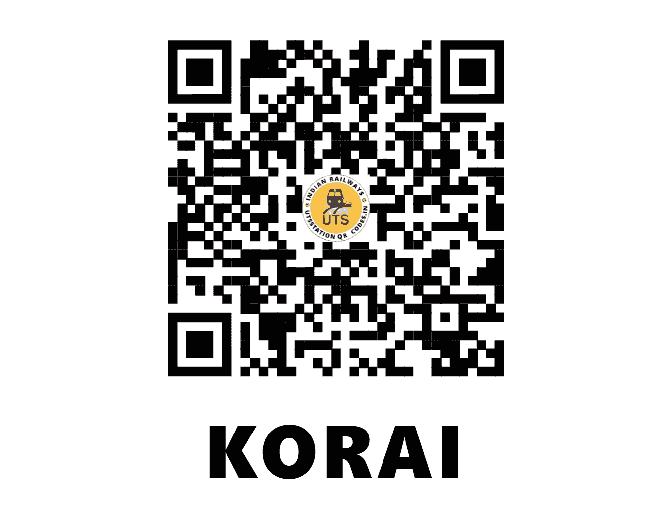 UTS QR Code for KORAI - KRIH - EO (ODISHA)