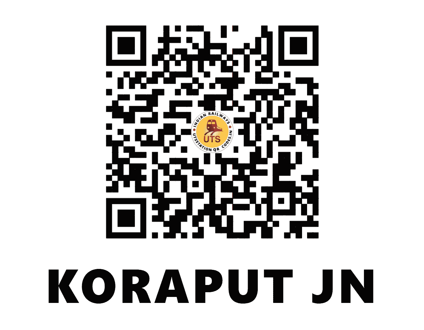 UTS QR Code for KORAPUT JN - KRPU - EO (ODISHA)