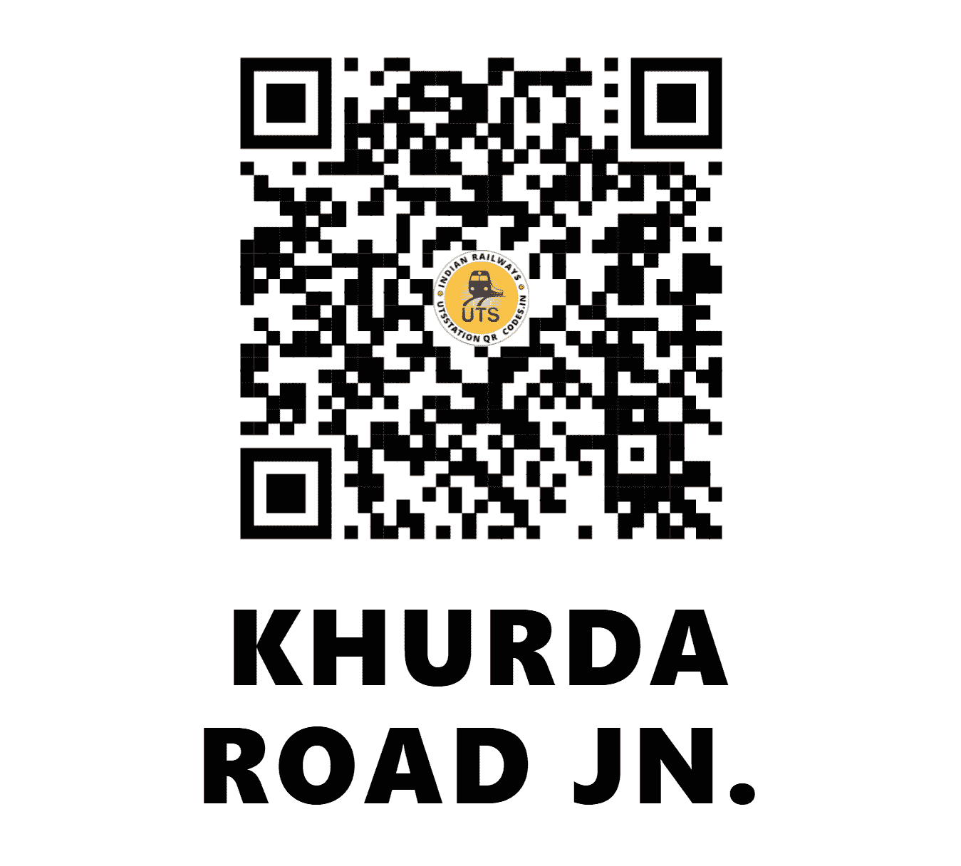 UTS QR Code for KHURDA ROAD JN. - KUR - EO (ODISHA)