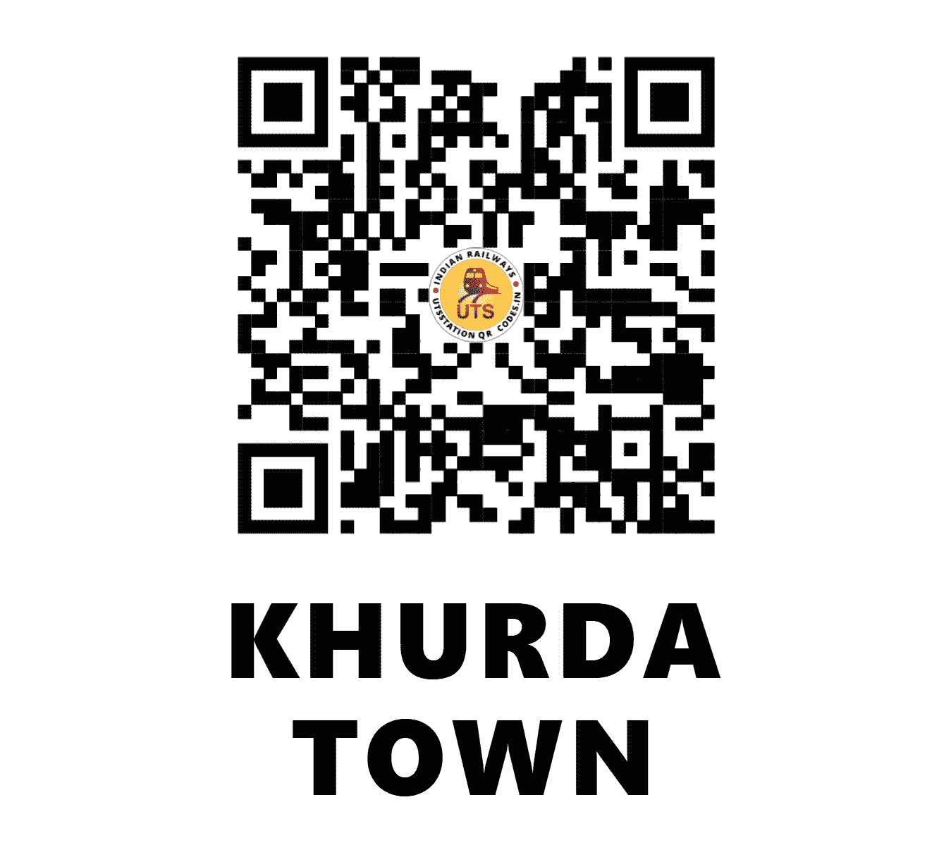 UTS QR Code for KHURDA TOWN - KURT - EO (ODISHA)