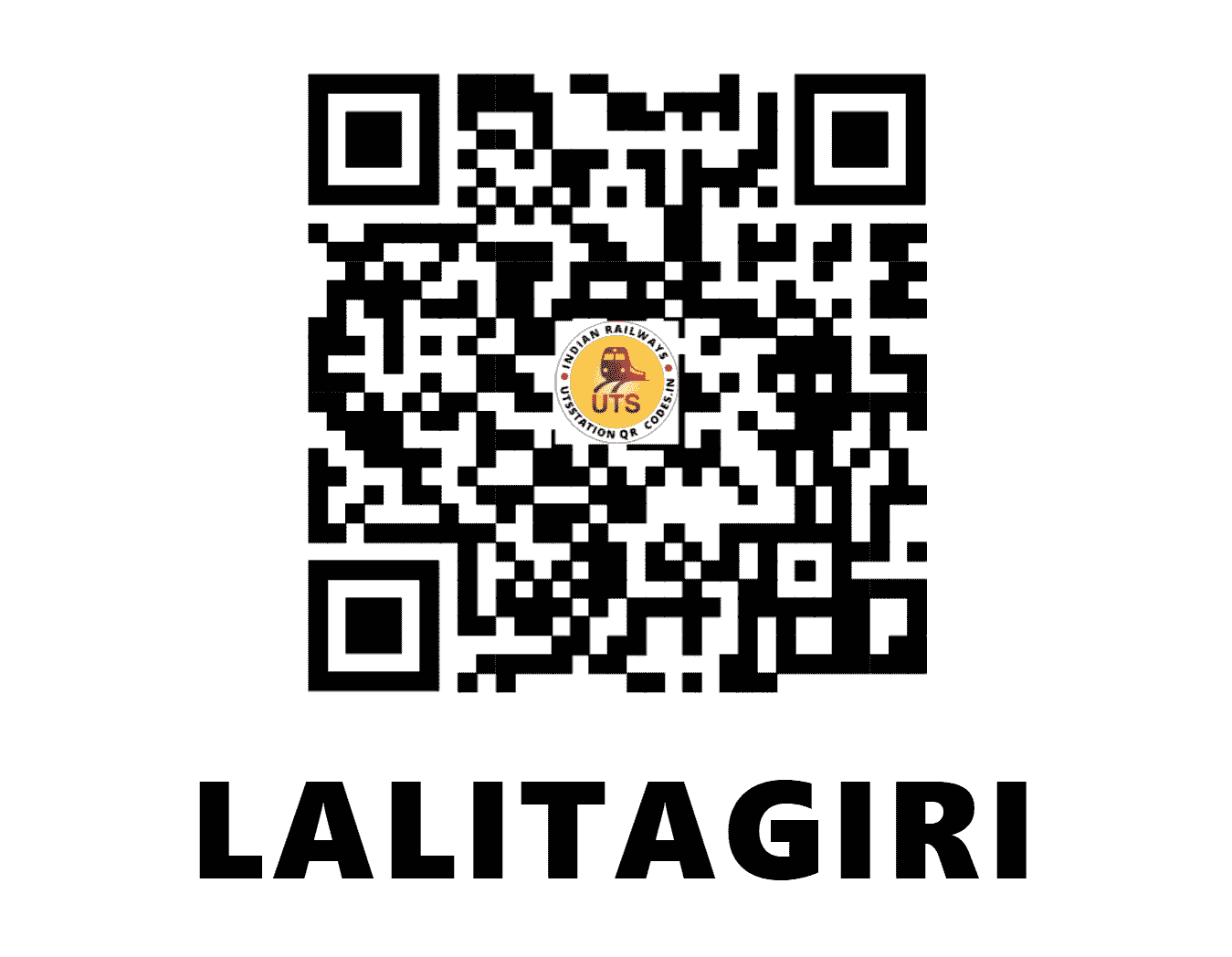 UTS QR Code for LALITAGIRI - LLTG - EO (ODISHA)