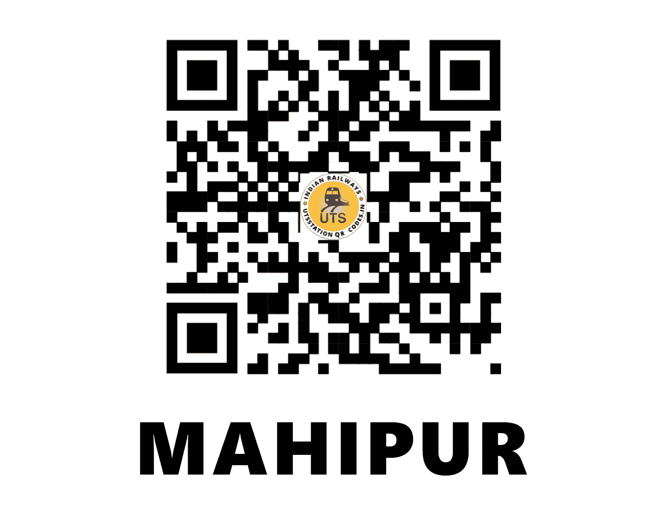 UTS QR Code for MAHIPUR - MAHI - EO (ODISHA)