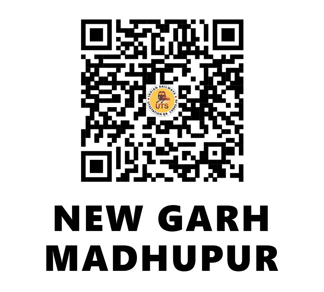 UTS QR Code for NEW GARH MADHUPUR - NGMP - EO (ODISHA)