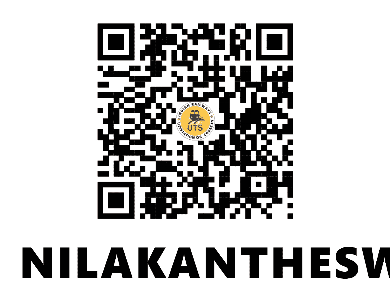 UTS QR Code for NILAKANTHESWAR - NKW - EO (ODISHA)