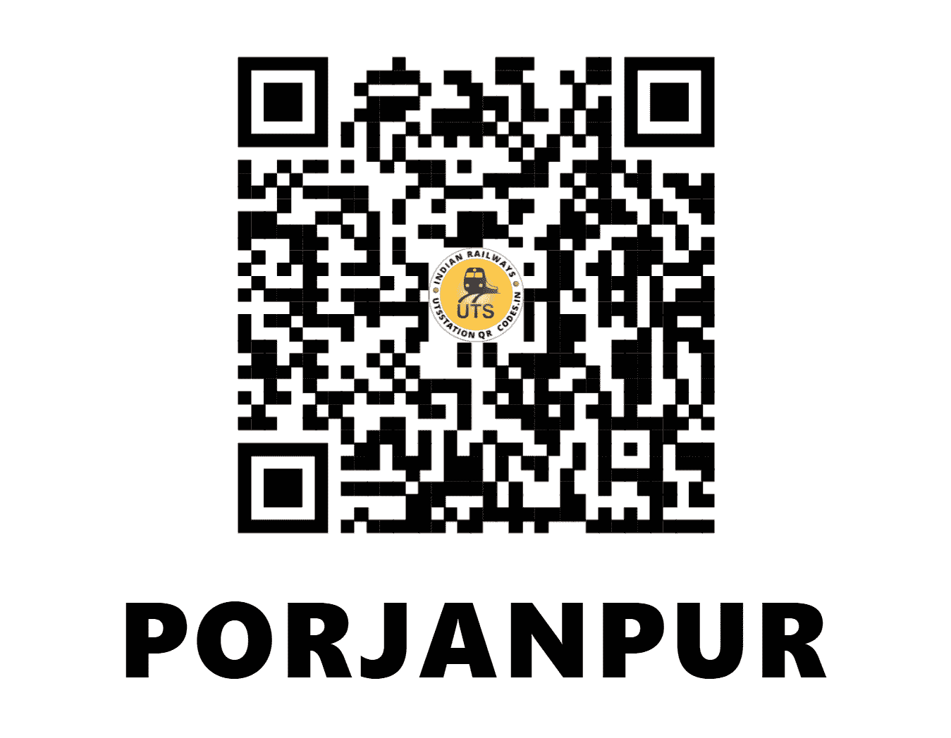 UTS QR Code for PORJANPUR - PRNR - EO (ODISHA)