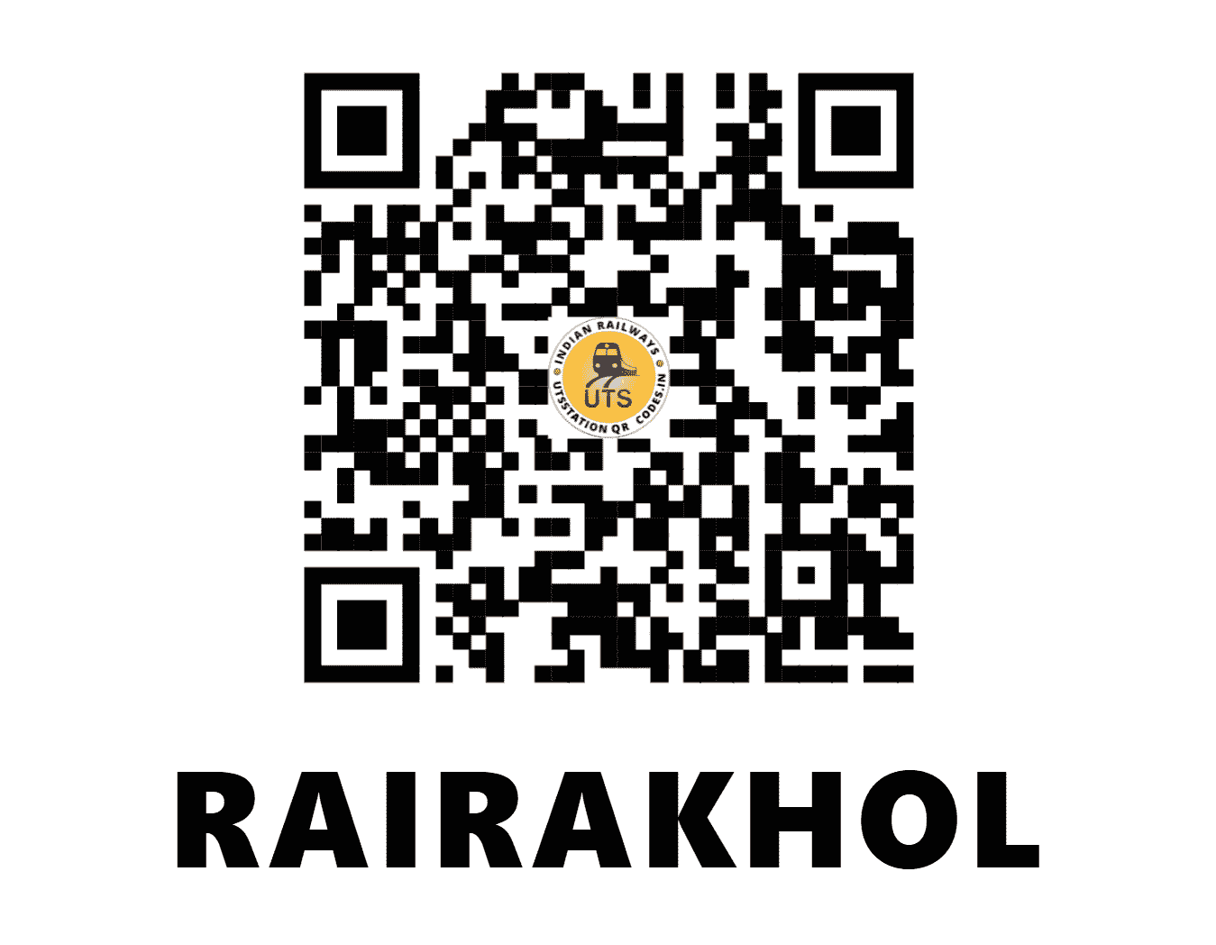 UTS QR Code for RAIRAKHOL - RAIR - EO (ODISHA)