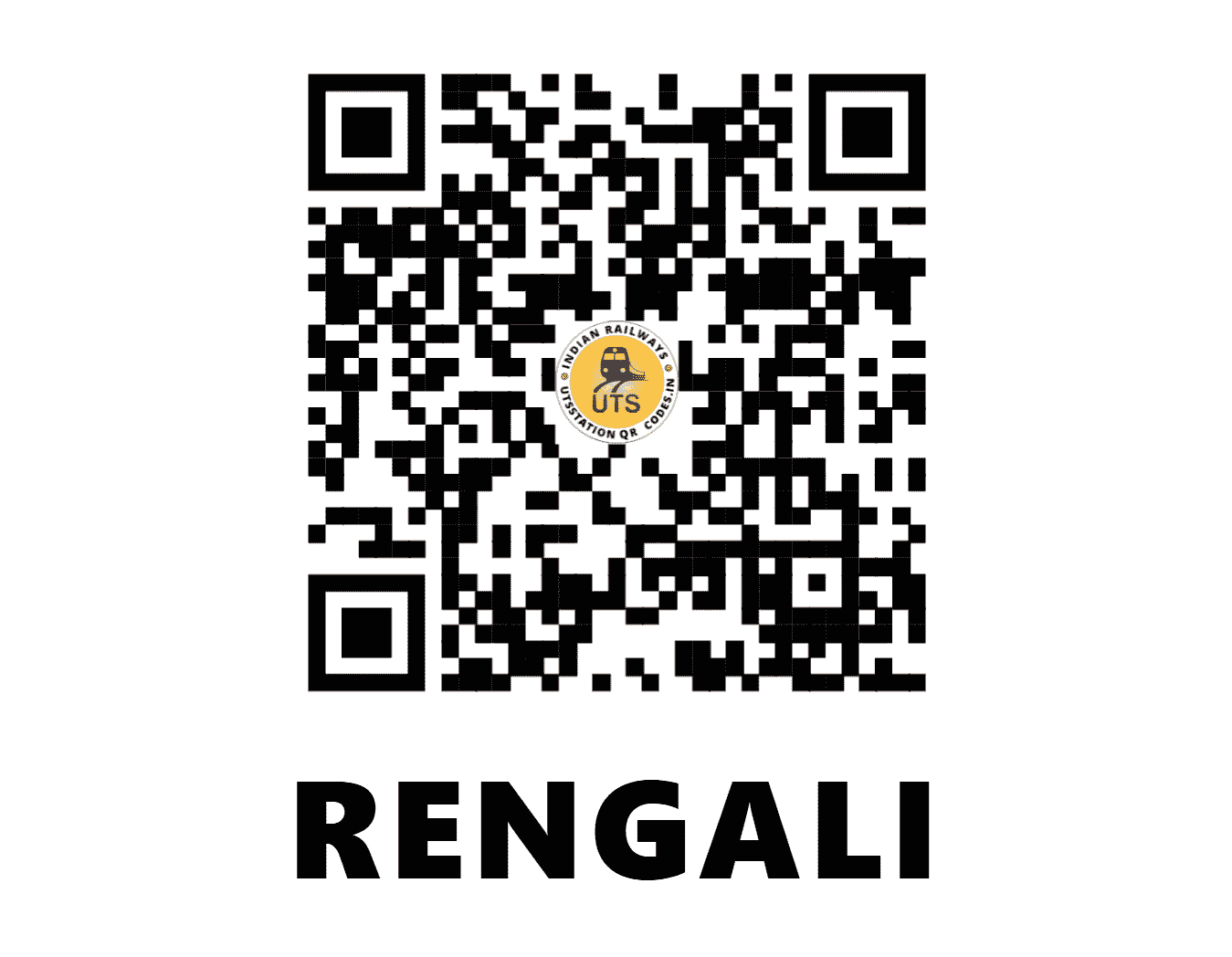 UTS QR Code for RENGALI - RGL - EO (ODISHA)