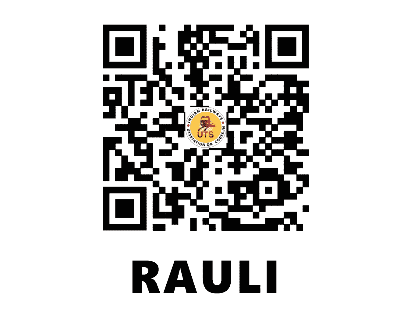 UTS QR Code for RAULI - RUL - EO (ODISHA)