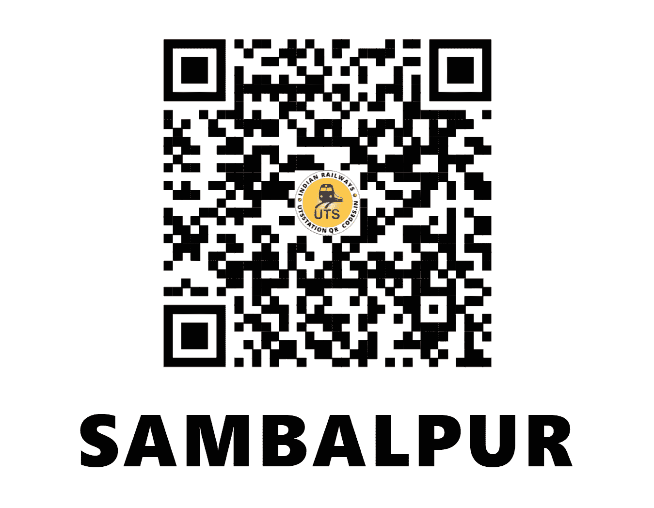 UTS QR Code for SAMBALPUR - SBP - EO (ODISHA)