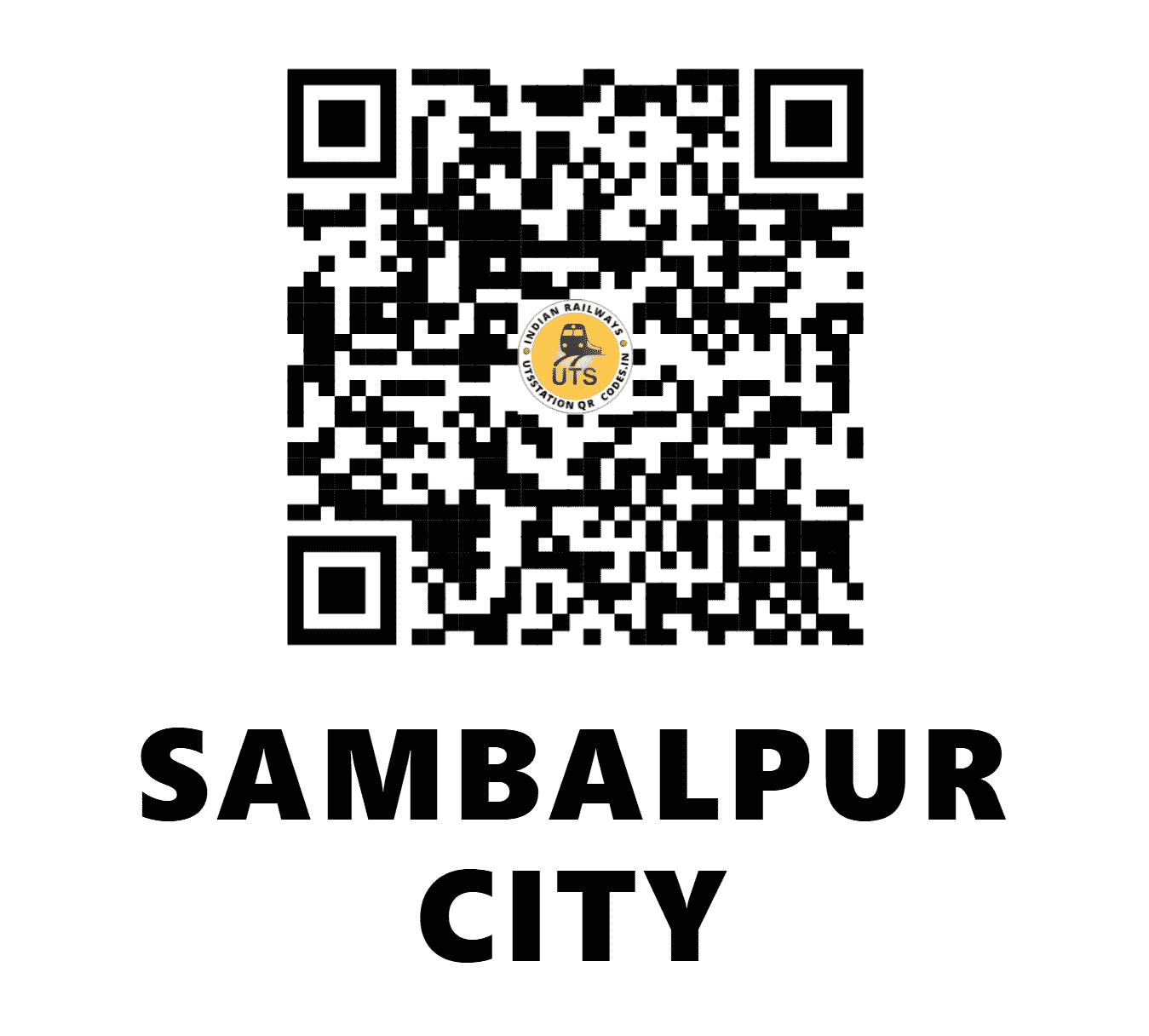 UTS QR Code for SAMBALPUR CITY - SBPY - EO (ODISHA)