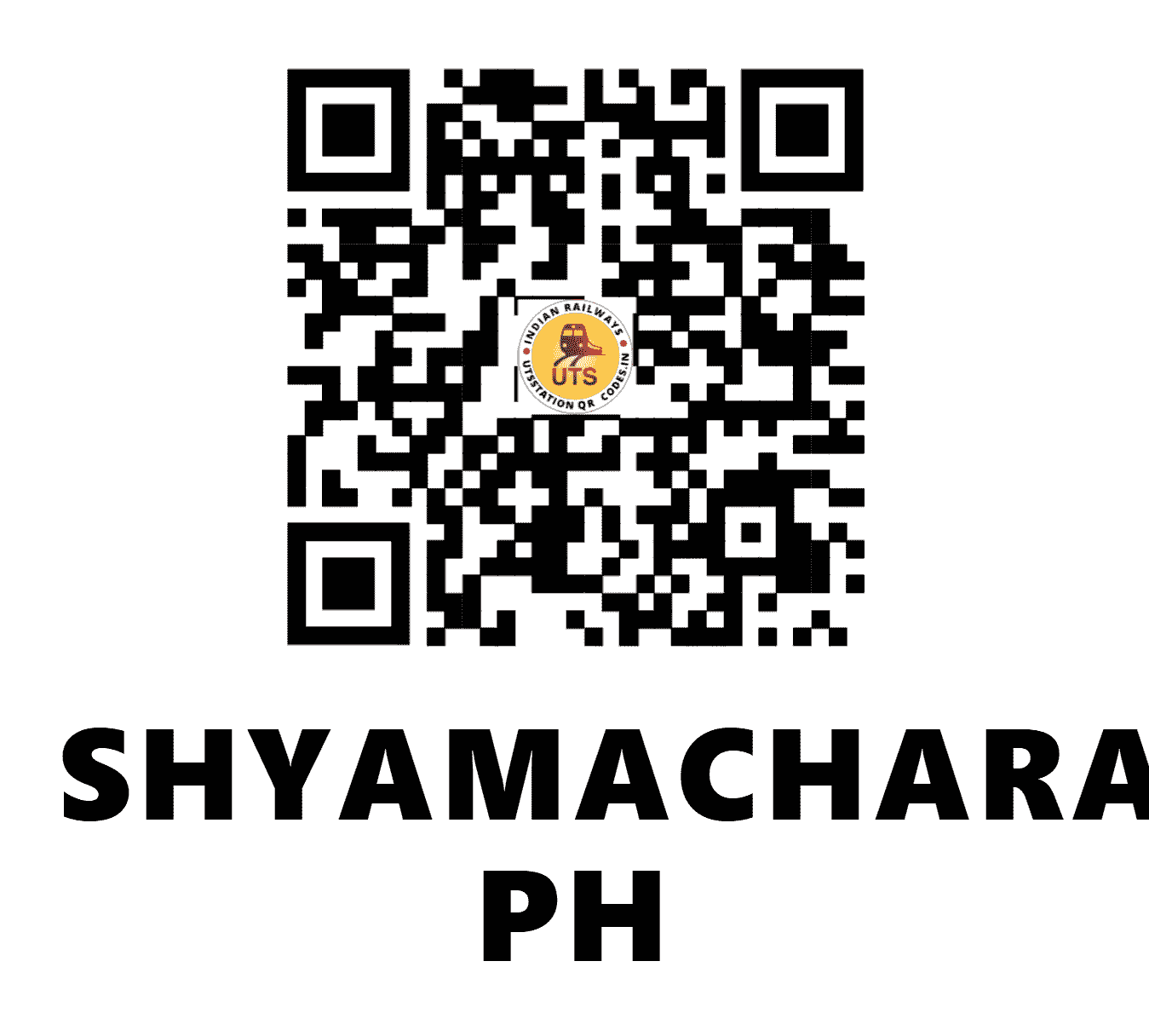 UTS QR Code for SHYAMACHARANPUR PH - SCPR - EO (ODISHA)