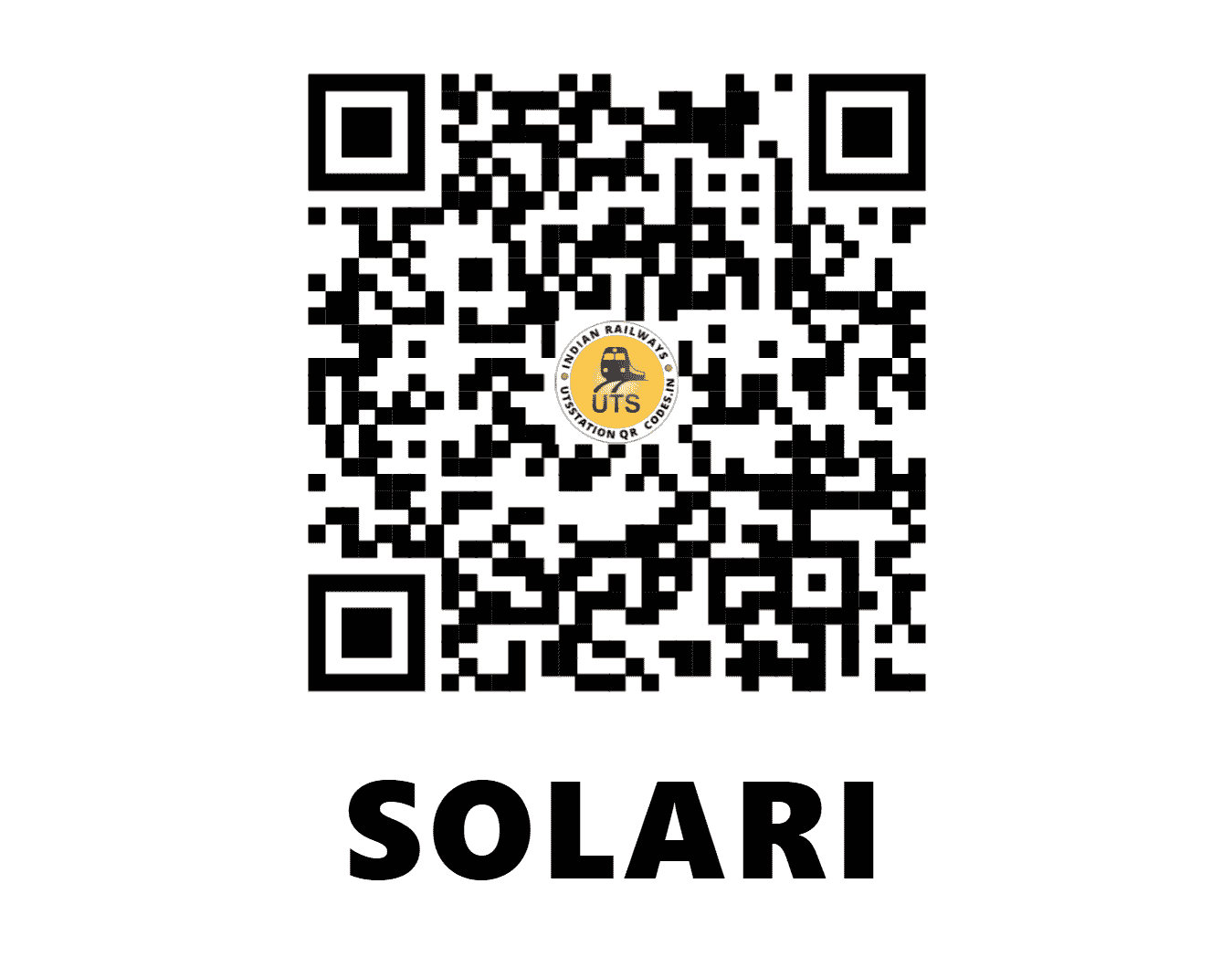 UTS QR Code for SOLARI - SLZ - EO (ODISHA)